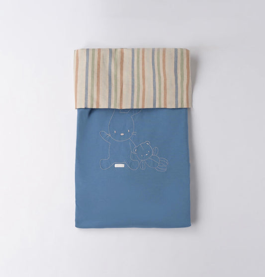 Copertina neonato in cotone con ricamo