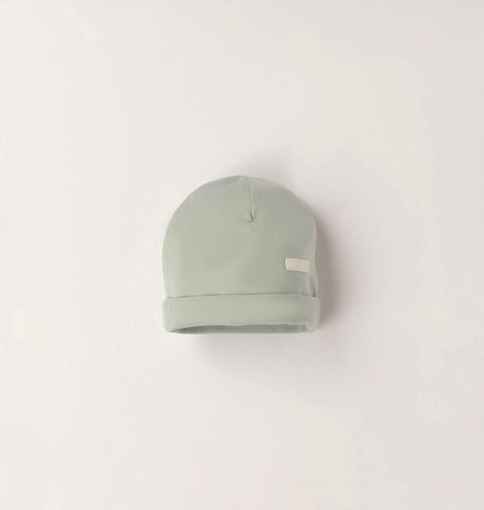 Cappellino neonato in cotone nel colore verde