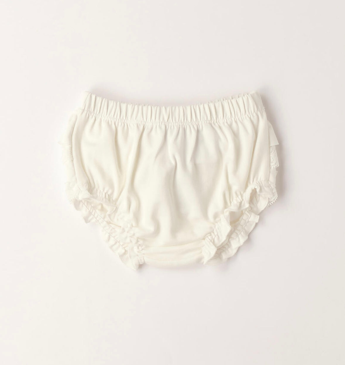Culotte neonata in cotone con ruches