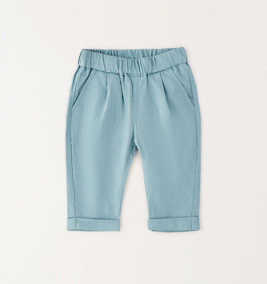 Pantaloni eleganti neonato in lino e cotone