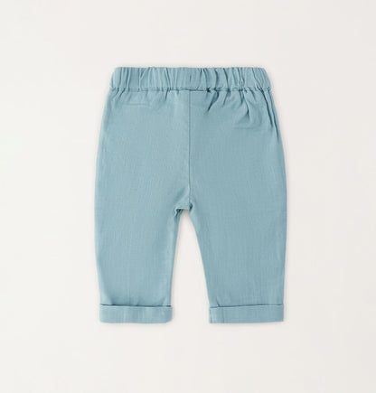 Pantaloni eleganti neonato in lino e cotone