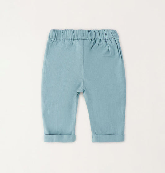 Pantaloni eleganti neonato in lino e cotone
