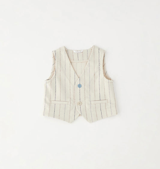 Gilet cerimonia neonato a righe