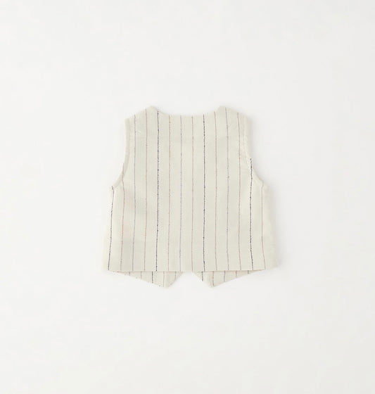 Gilet cerimonia neonato a righe