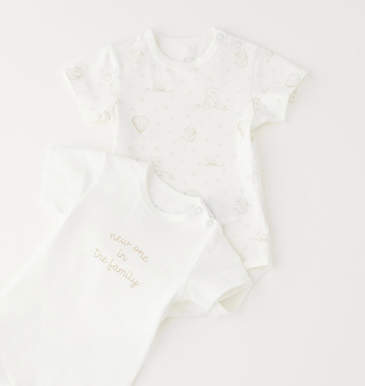 Set due body  neonato unisex in cotone