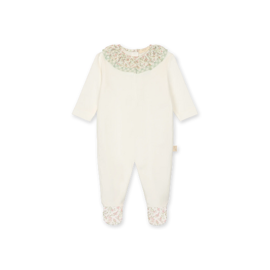 Tutina prairie neonata con colletto a fantasia