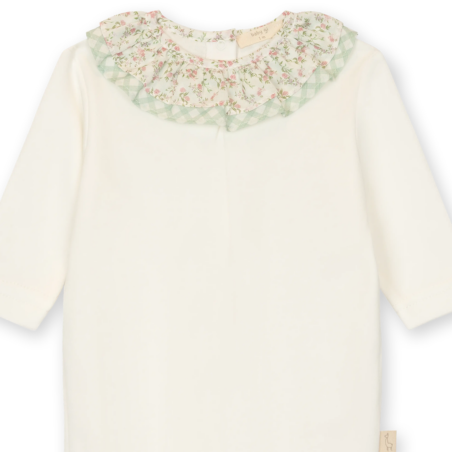 Tutina prairie neonata con colletto a fantasia