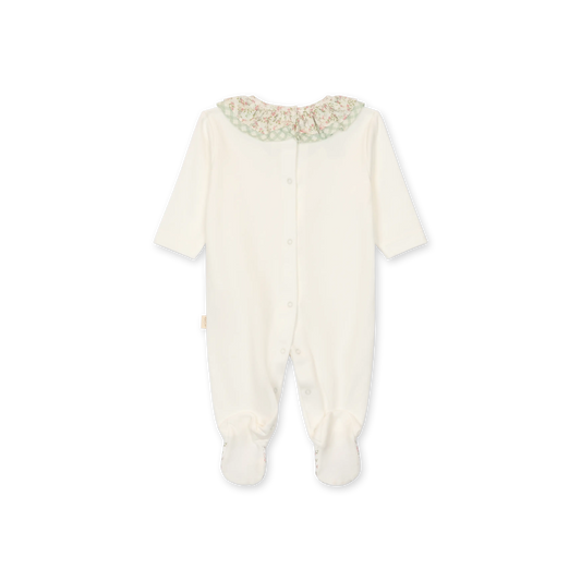 Tutina prairie neonata con colletto a fantasia