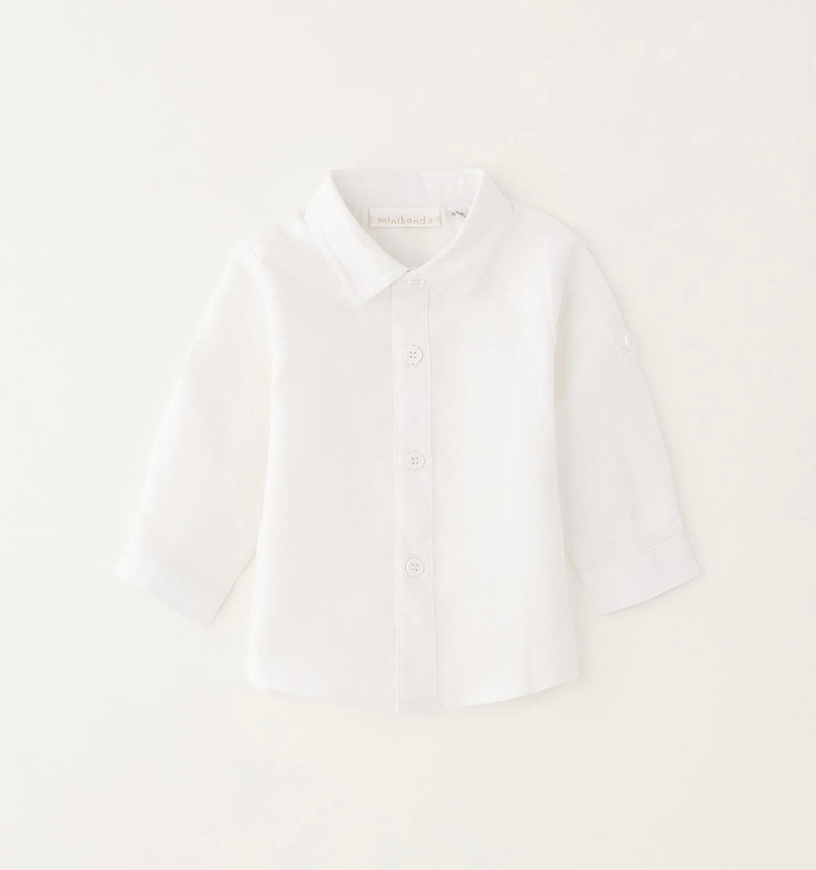 Camicia  neonato modello classico in lino e cotone