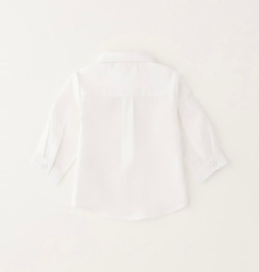 Camicia  neonato modello classico in lino e cotone
