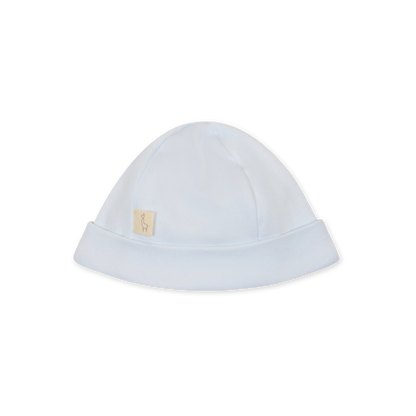 Cappellino in cotone azzurro ricamo cavallo a dondolo