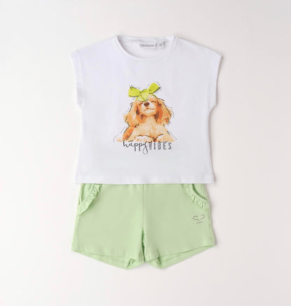 Completo estivo bambina con t-shirt e short