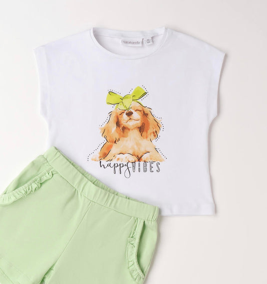 Completo estivo bambina con t-shirt e short