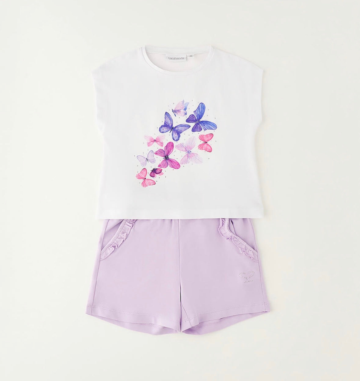 Completo bambina con t-shirt e short