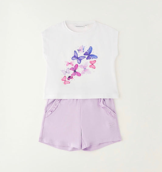 Completo bambina con t-shirt e short