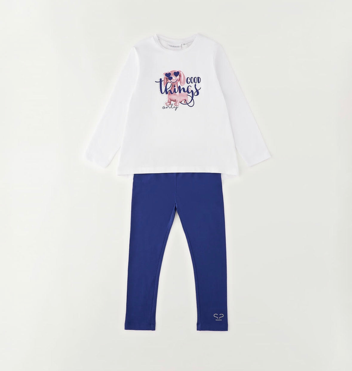 Completo da bambina composto da maxi maglietta e leggings