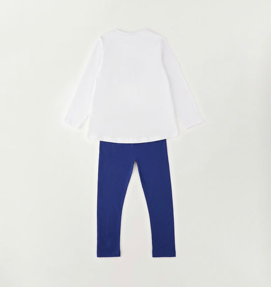 Completo da bambina composto da maxi maglietta e leggings