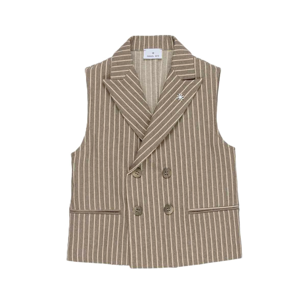 Gilet doppio petto bambino  a righe
