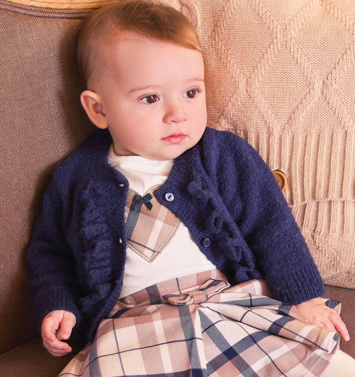 Cardigan da neonata navy