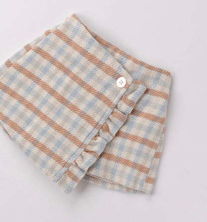 Pantaloncino a quadri per bimba