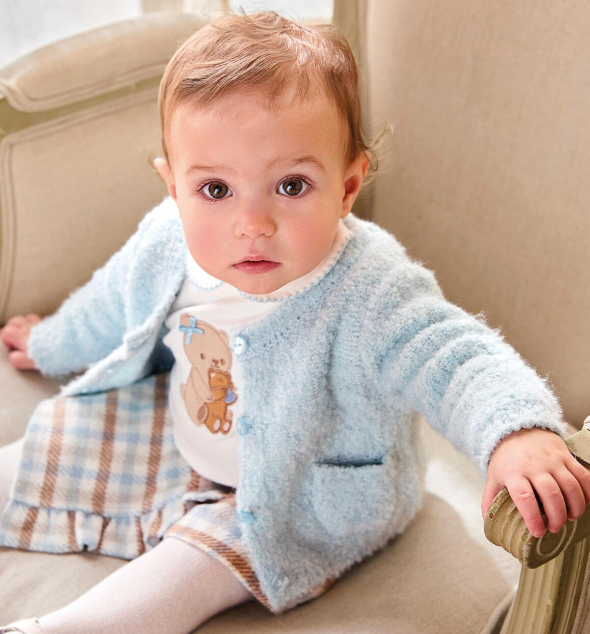 Pantaloncino a quadri per bimba