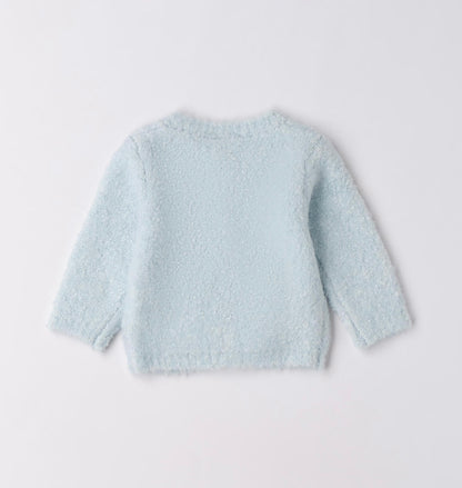 Cardigan bimba neonata in azzurro