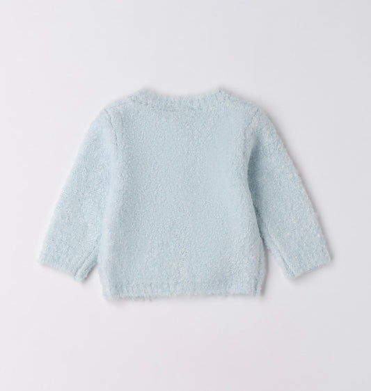 Cardigan bimba neonata in azzurro