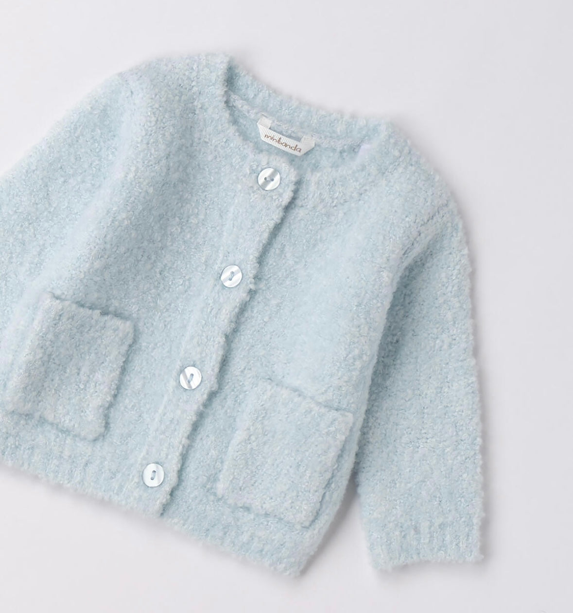Cardigan bimba neonata in azzurro