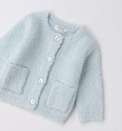 Cardigan bimba neonata in azzurro