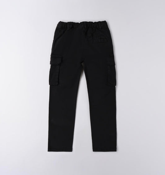 Pantalone ragazzo modello cargo con tastoni laterali