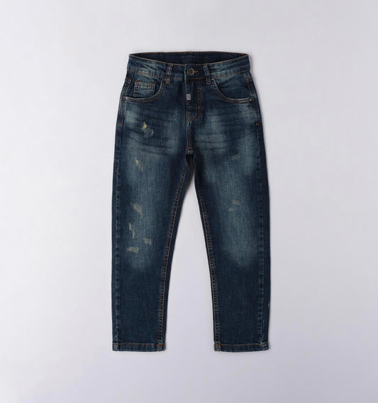 Jeans ragazzo modello stretch con elastico interno regolabile