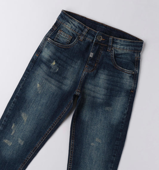 Jeans ragazzo modello stretch con elastico interno regolabile