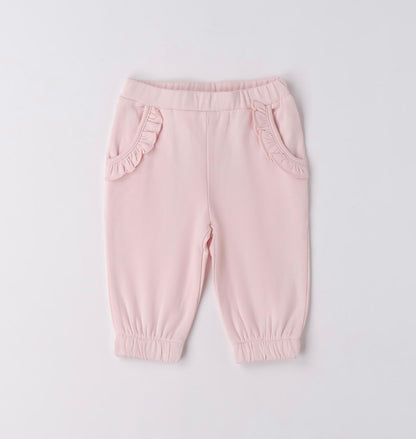 Pantaloni tuta neonata rosa