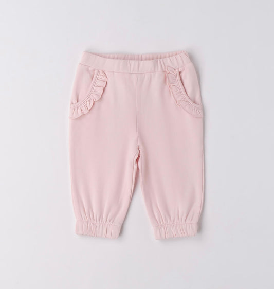 Pantaloni tuta neonata rosa