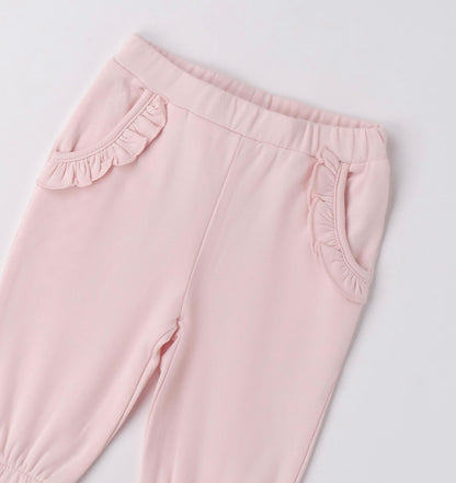 Pantaloni tuta neonata rosa
