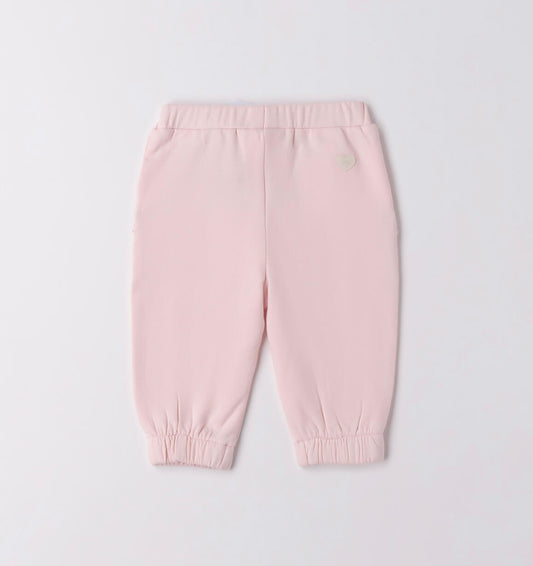 Pantaloni tuta neonata rosa