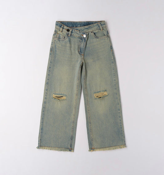 Jeans ragazza con vita regolabile