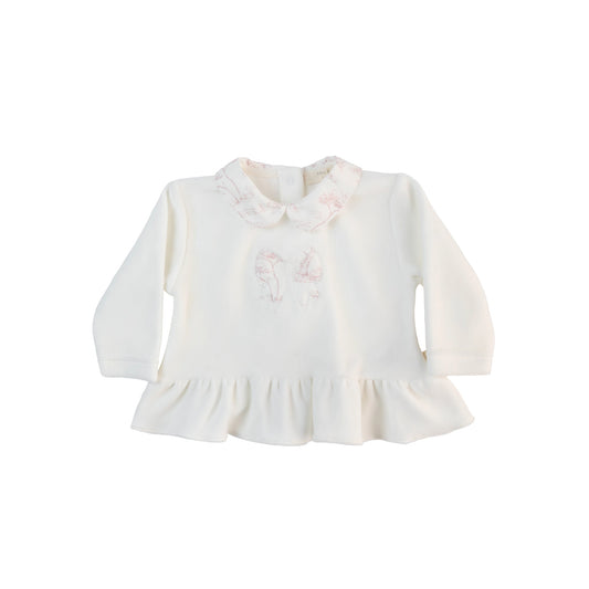 Set due pezzi neonata vintage colore bianco