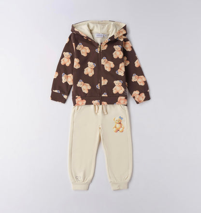 Completo da bambina con stampa orsi