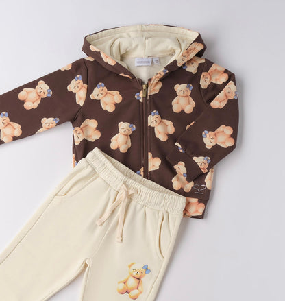 Completo da bambina con stampa orsi