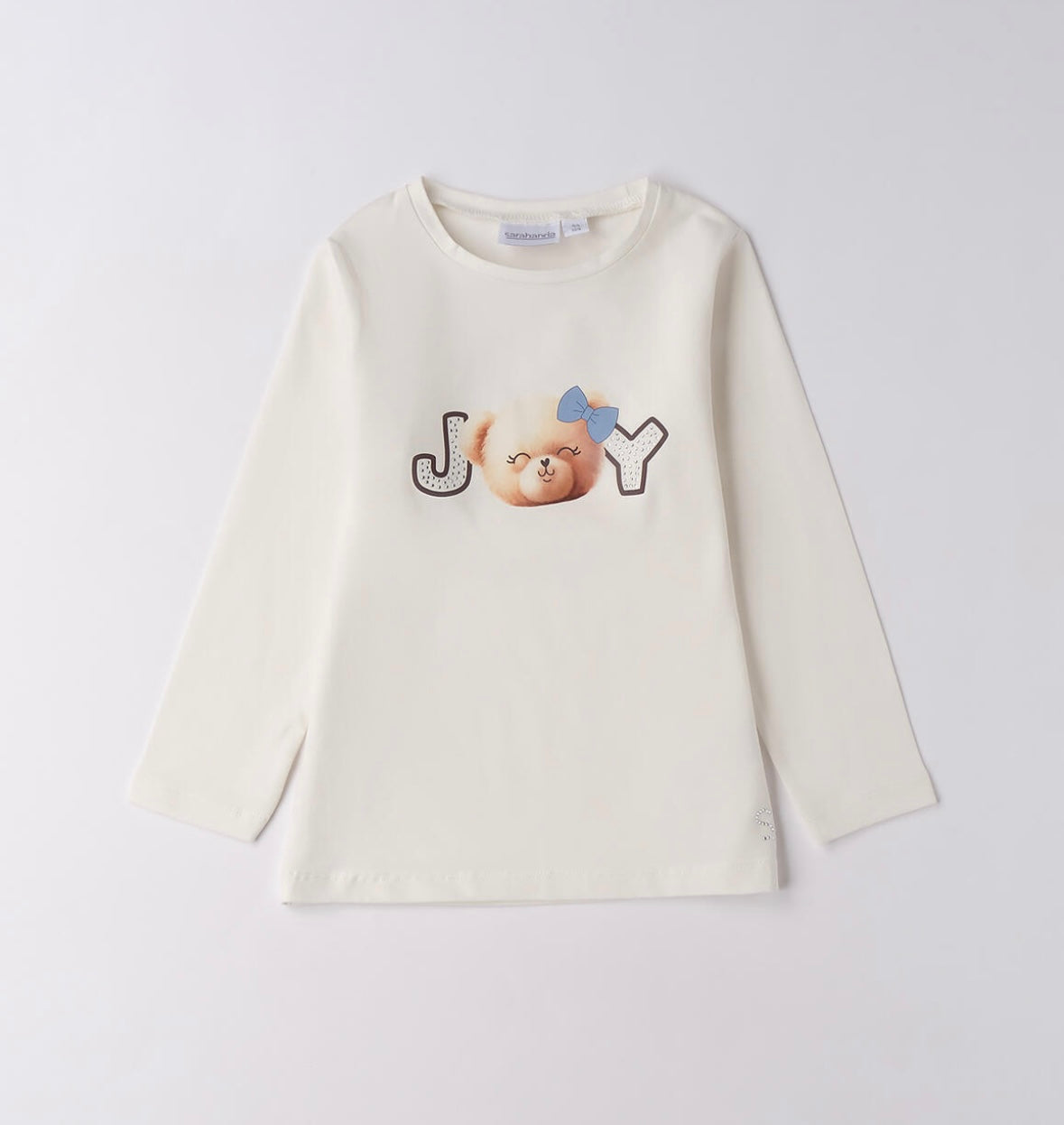 T-shirt bambina maniche lunghe stampa orso
