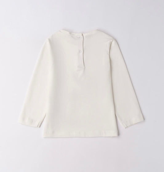 T-shirt bambina maniche lunghe stampa orso