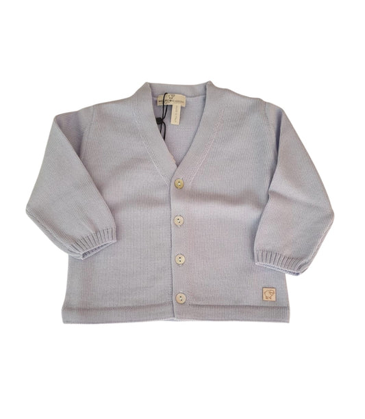 Giacca neonato in pura lana Merino nel colore celeste