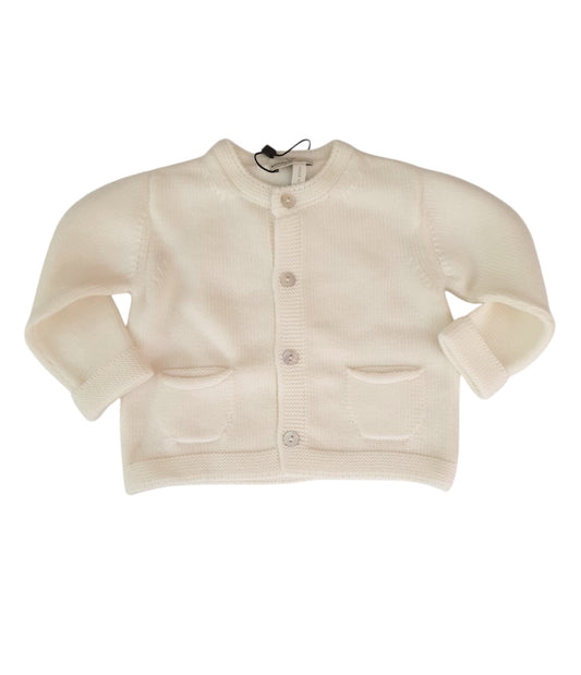 Giacca con tasche in pura lana Merino, nel colore crema.