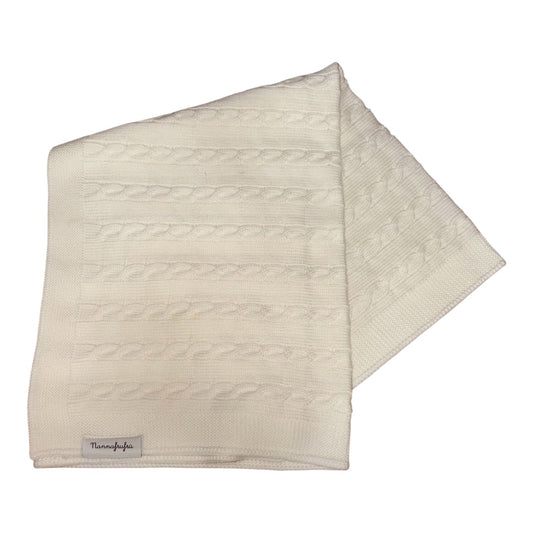 Coperta trecce ecrù