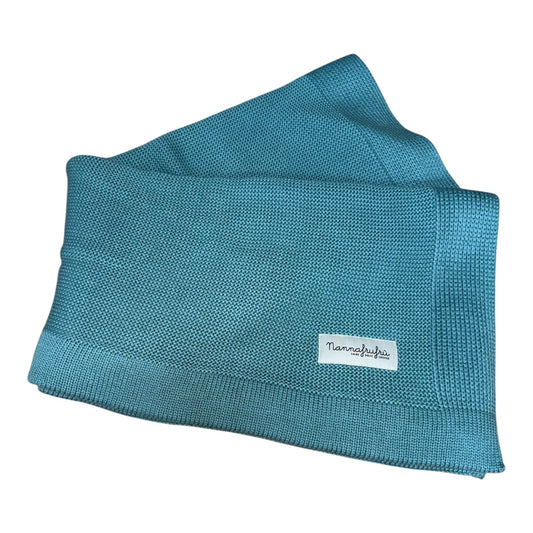 Coperta bamboo e cotone verde mare