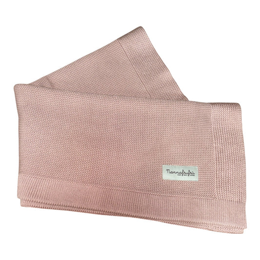 Coperta bamboo e cotone rosa antico