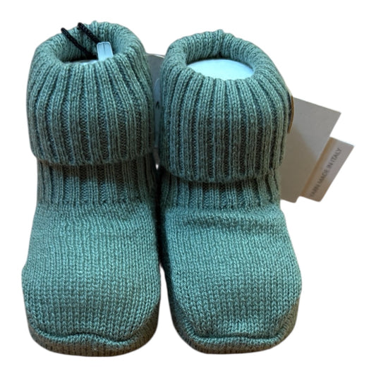Babbucce in lana merino nel colore verde salvia