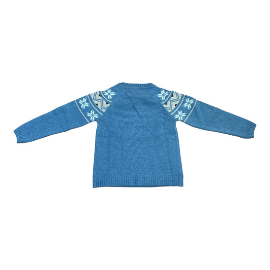 Maglione jacquard in pura lana merino ultrafine