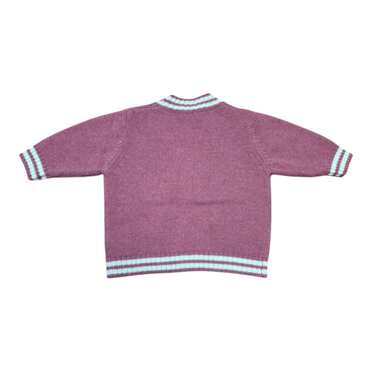 Cardigan rosa in lana